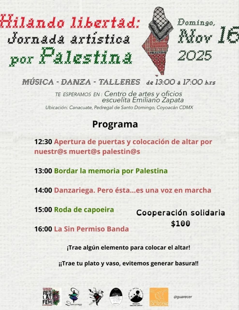 Hilando libertad: Jornada artística por Palestina 