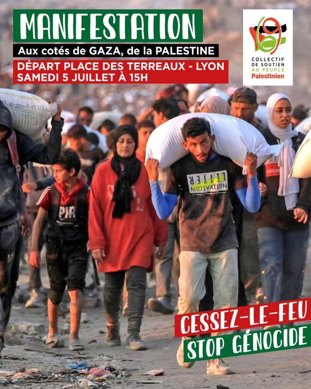 MANIFESTATION (Aux cotés de GAZA, de la PALESTINE)