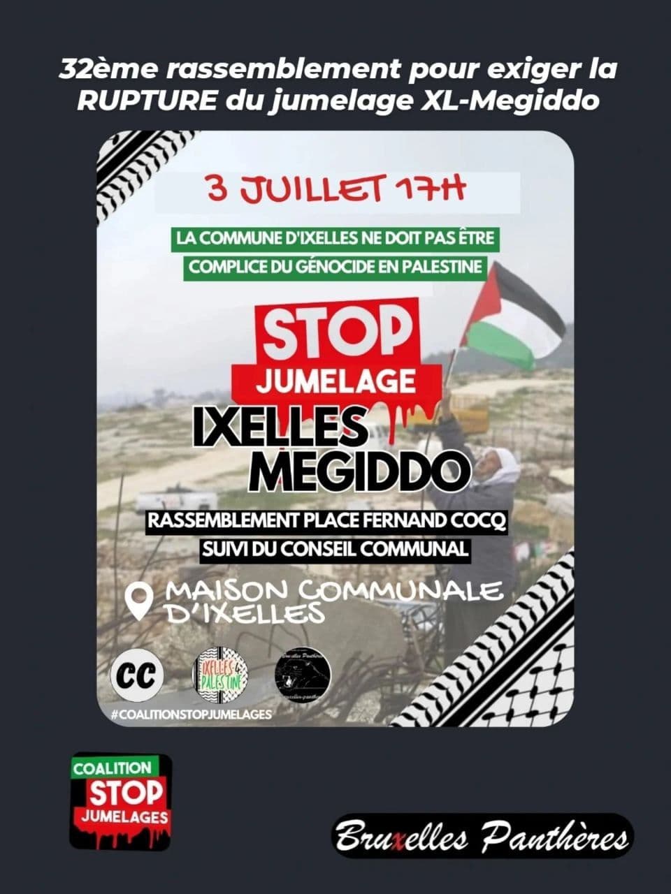 STOP JUMELAGE IXELLES MEGIDDO