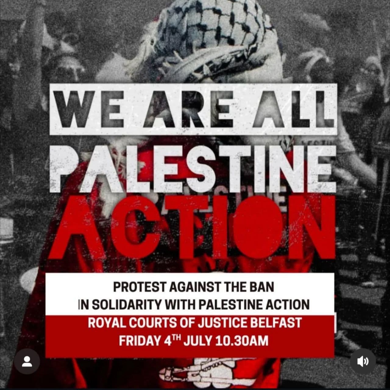 WE ARE ALL PALESTINE ACTION