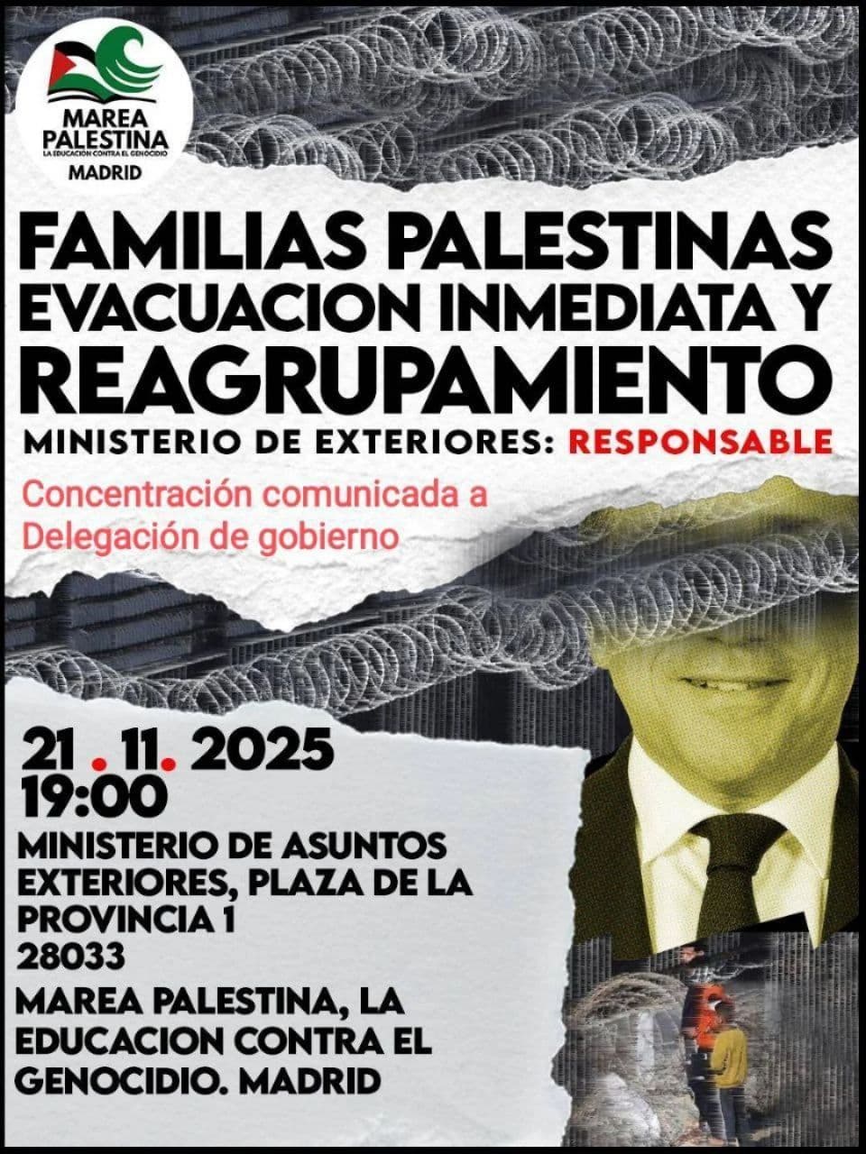 FAMILIAS PALESTINAS EVACUACION INMEDIATA Y REAGRUPAMIENTO