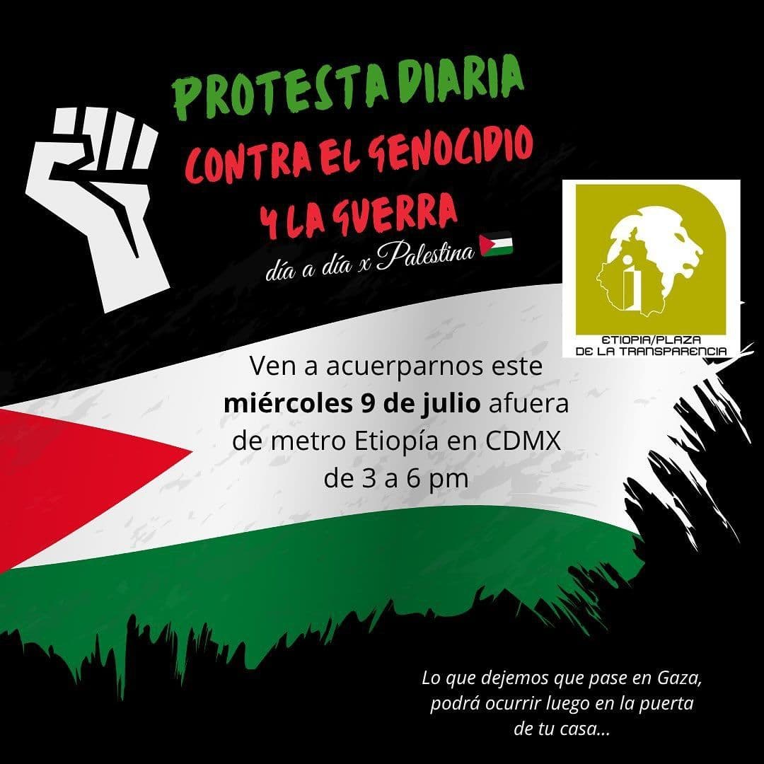 PROTESTA DIARIA CONTRA EL GENOCIDIO Y LA GUERRA