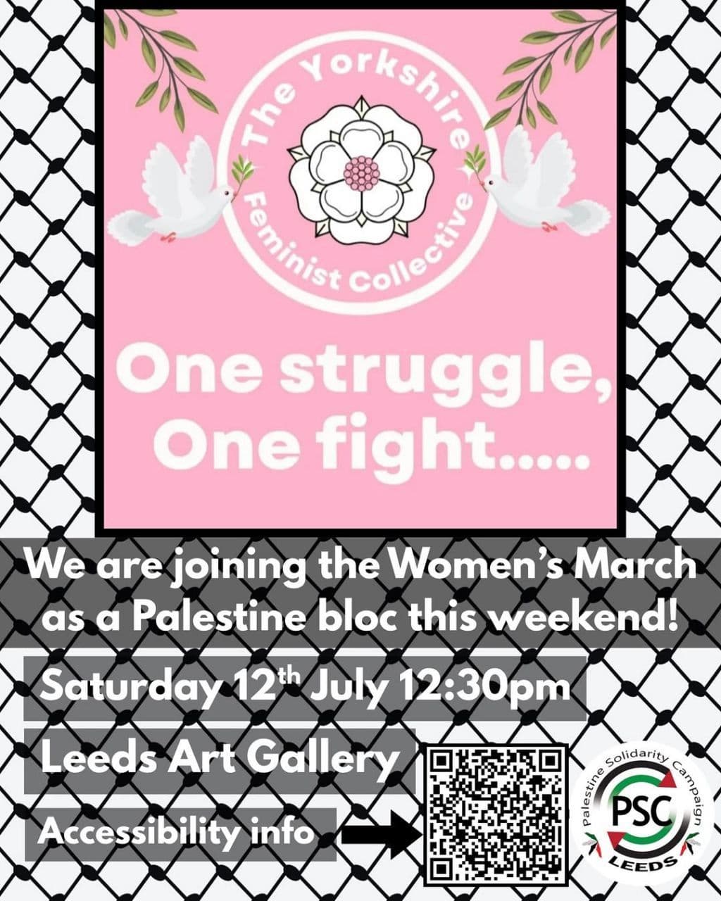 LEEDS PSC ARE JOINING THE WOMEN’S MARCH THIS WEEKEND
