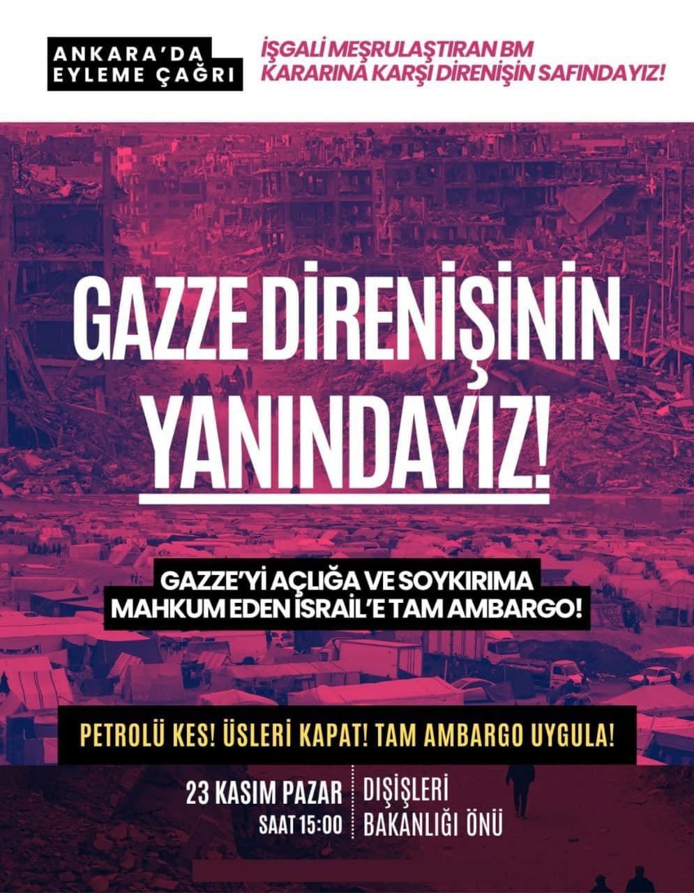 GAZZE DIRENI SININ YANINDAYIZA