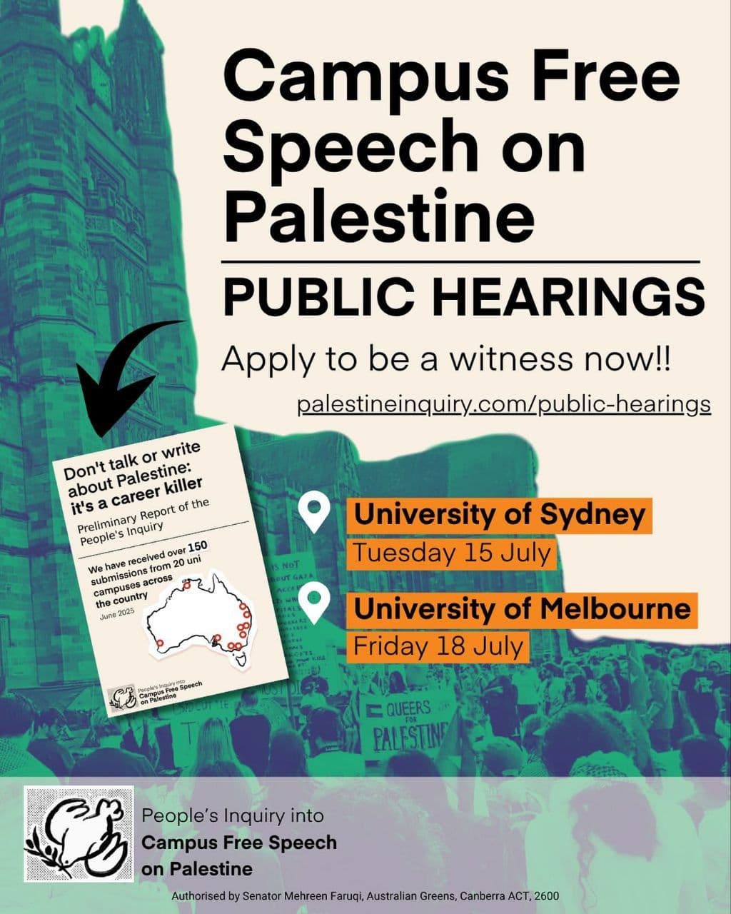 Campus Free Speech on Palestine (University of Melbourne)