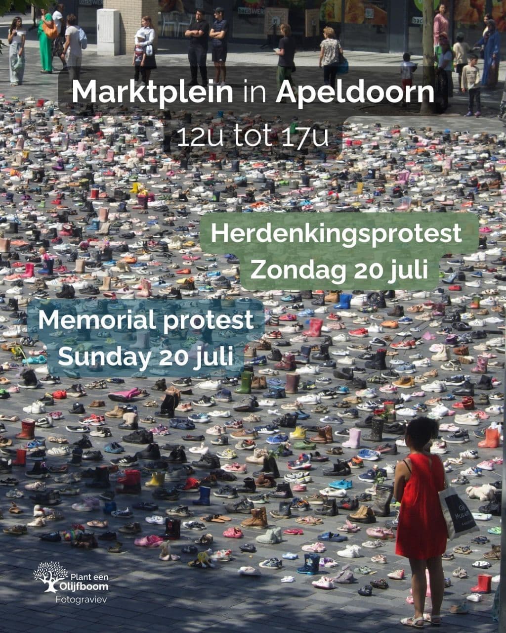 HELAAS MOETEN WE HET HERDENKINGSPROTEST UITSTELLEN OMDAT ER DE HELE DAG REGEN WORDT VERWACHT