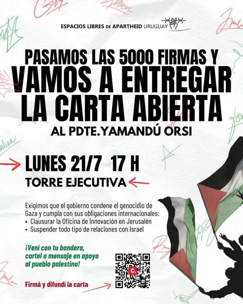 PASAMOS LAS 5000 FIRMAS Y VAMOS A ENTREGAR LA CARTA ABIERTA