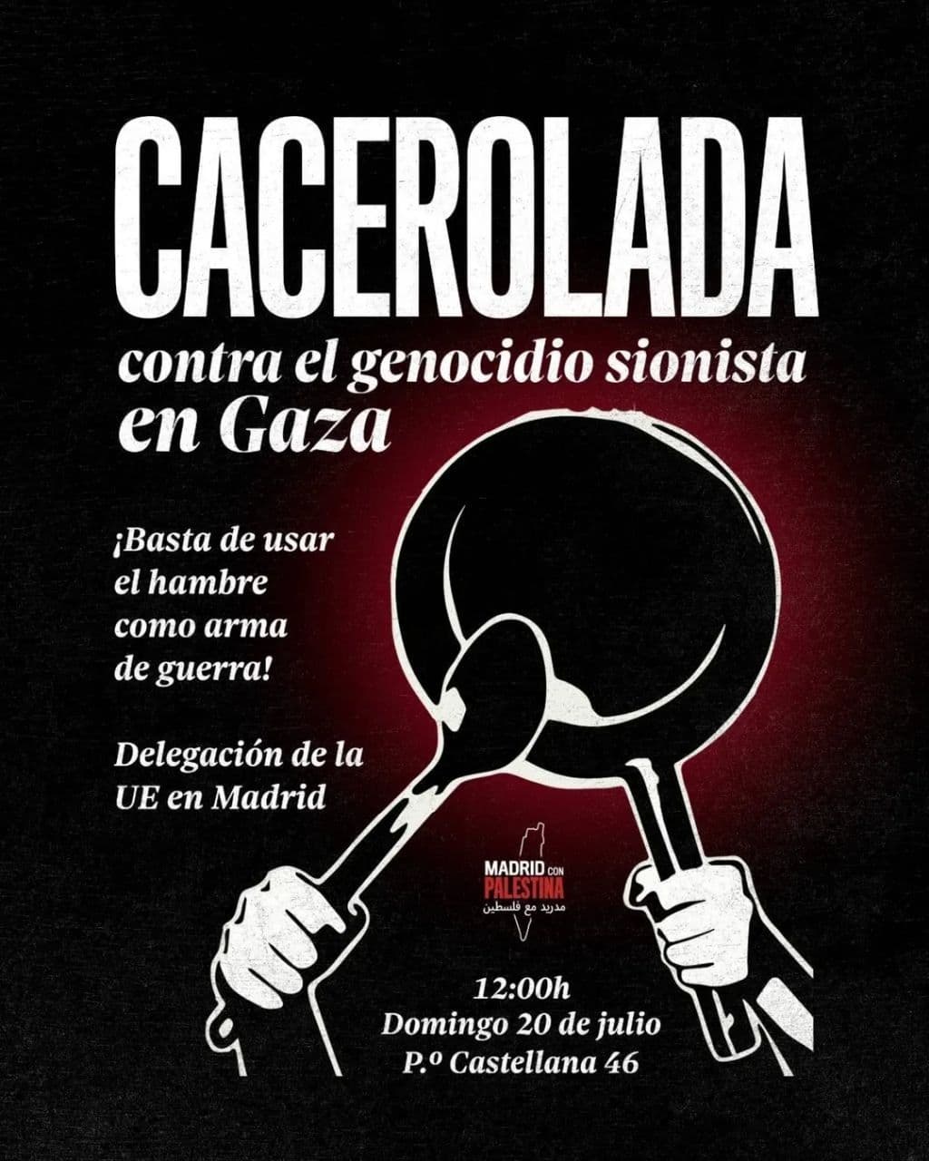 CACEROLADA contra el genocidio sionista en Gaza