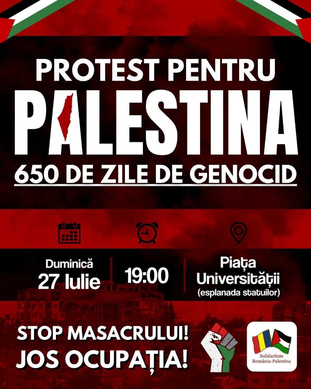 PROTEST PENTRU PALESTINA