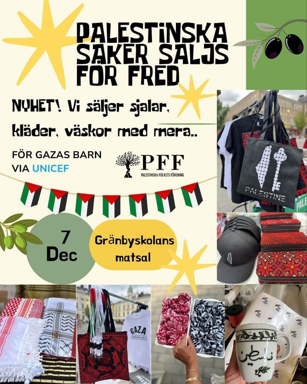 PALESTINSKA SAKER SALJS FOR FRED