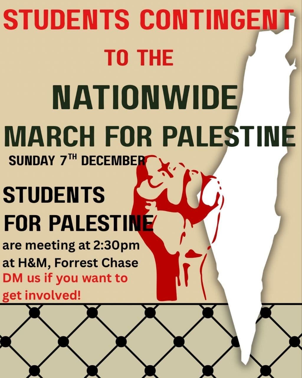 STUDENTS CONTINGENT TO THE NATIONWIDE MARCH FOR PALESTINE