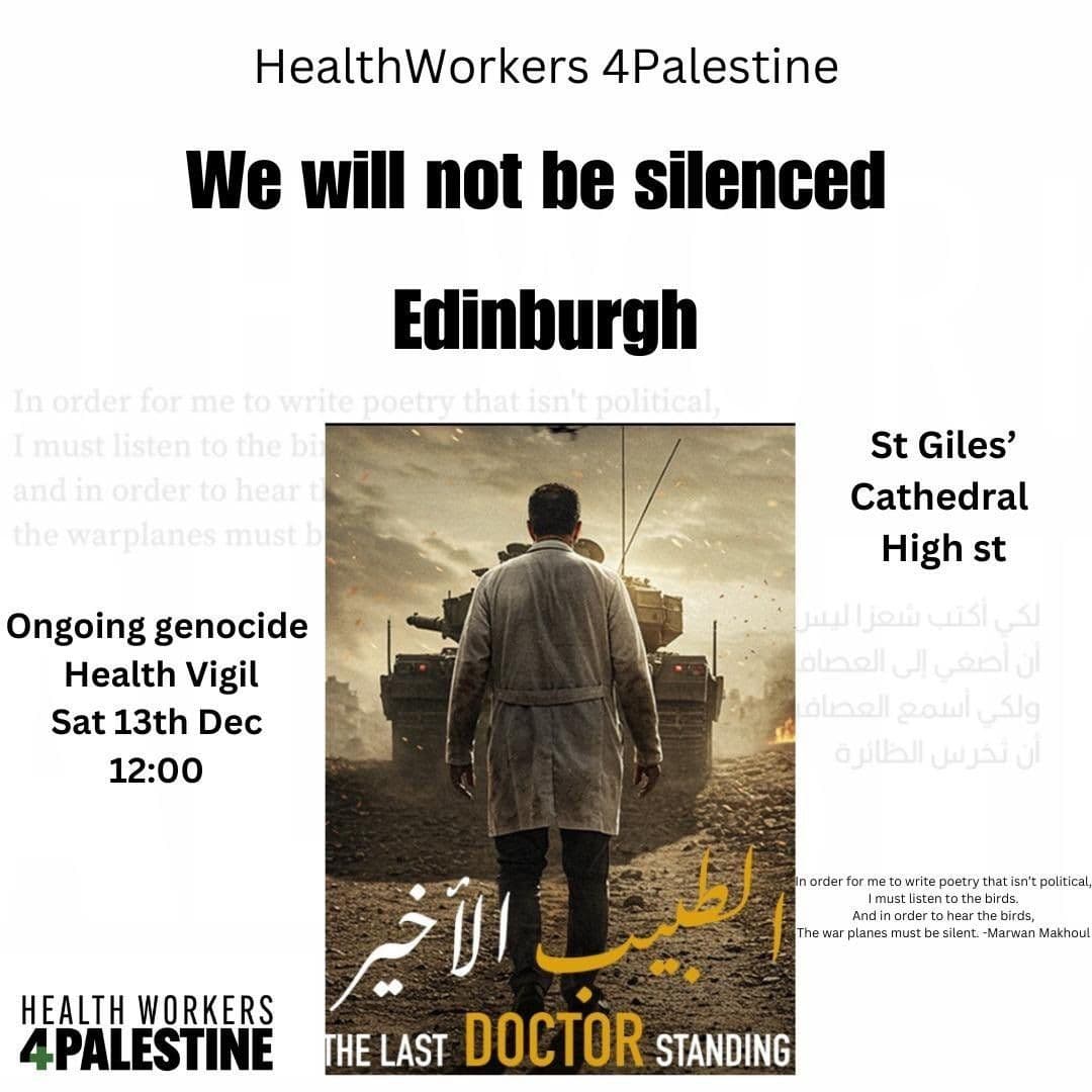 We will not be silenced Edinburgh