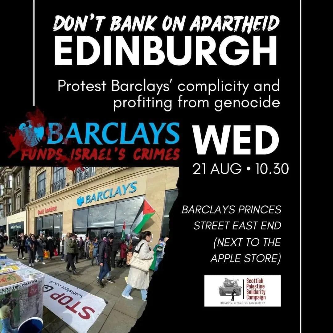 DON'T BANK ON APARTHEID EDINBURGH