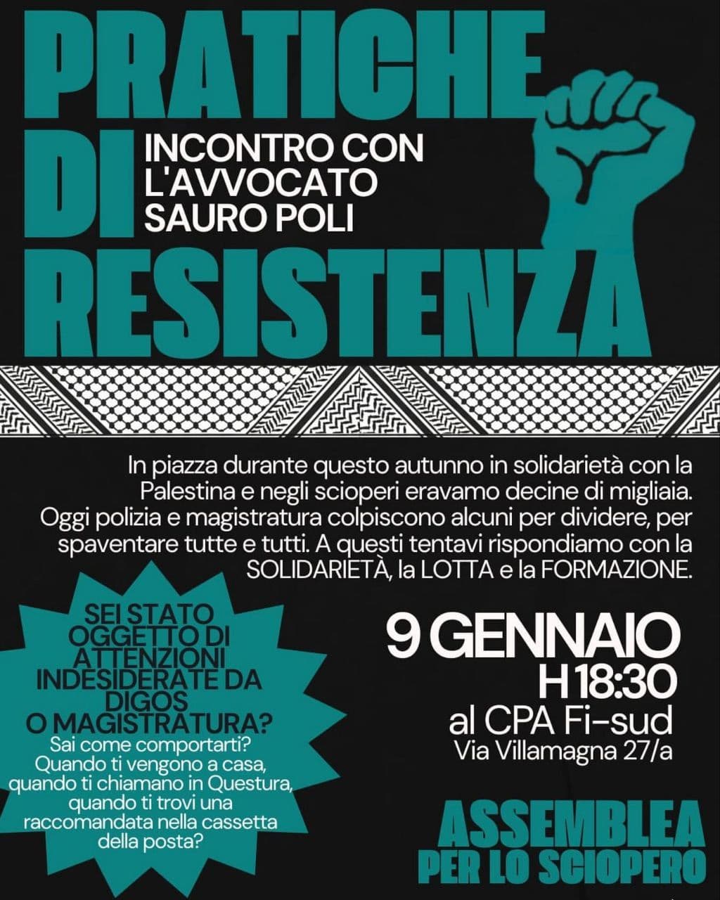 CONTINUARE A LOTTARE CONTRO GUERRA, GENOCIDIO E REPRESSIONE