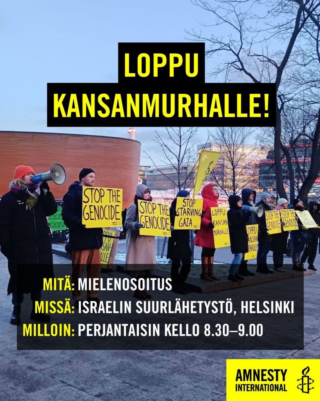 LOPPU KANSANMURHALLE!