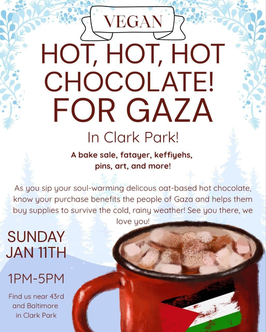 HOT, HOT, HOT CHOCOLATE! FOR GAZA