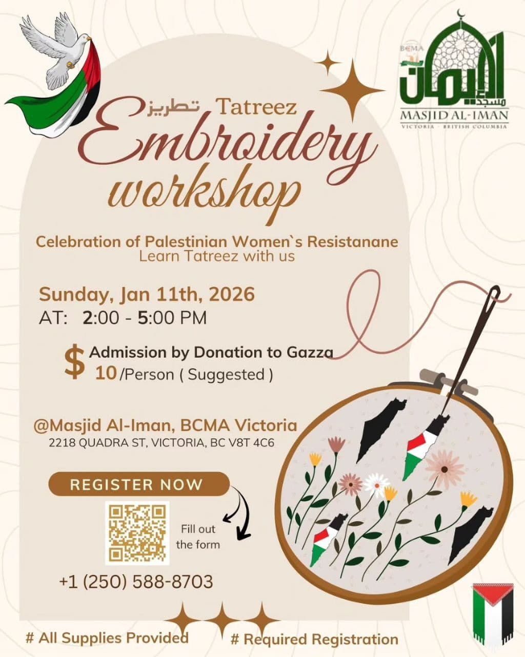 Tatreez Embroidery Workshop 