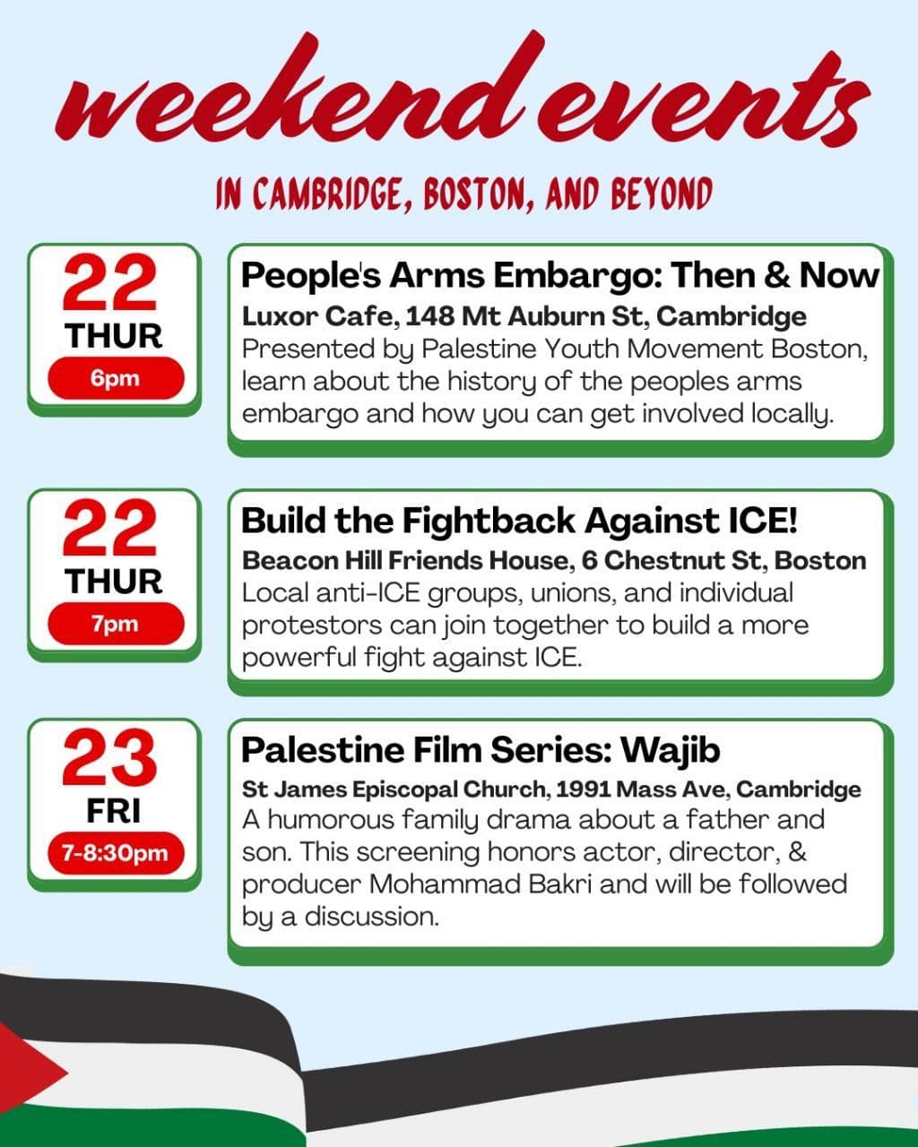 weekend events / Cambridge