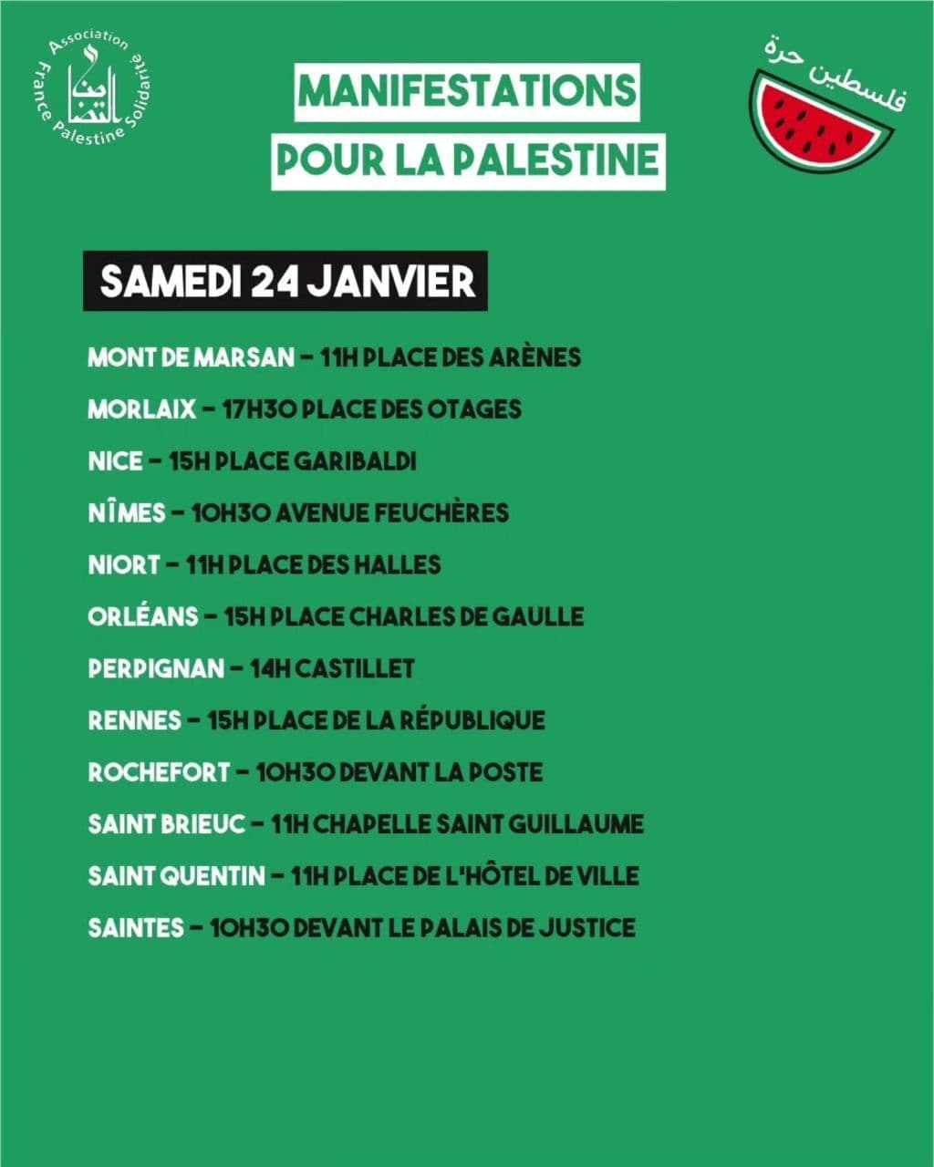 MANIFESTATIONS POUR LA PALESTINE / Orleans