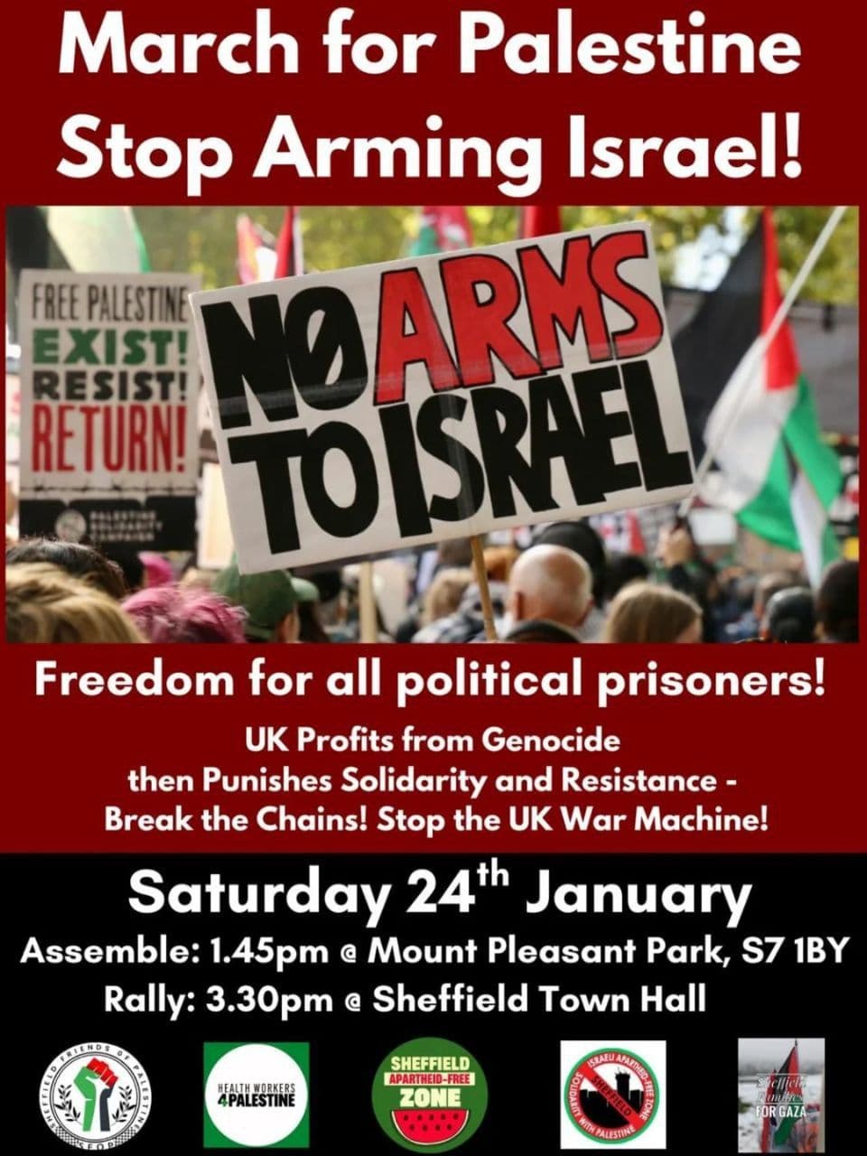 March for Palestine Stop Arming Israel!