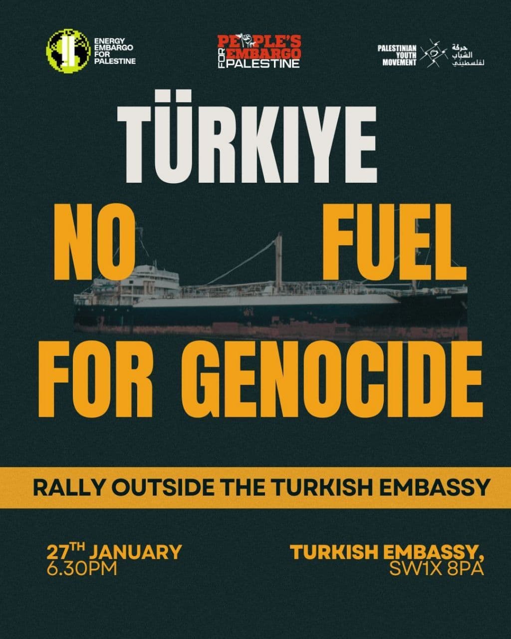 NO FUEL FOR GENOCIDE