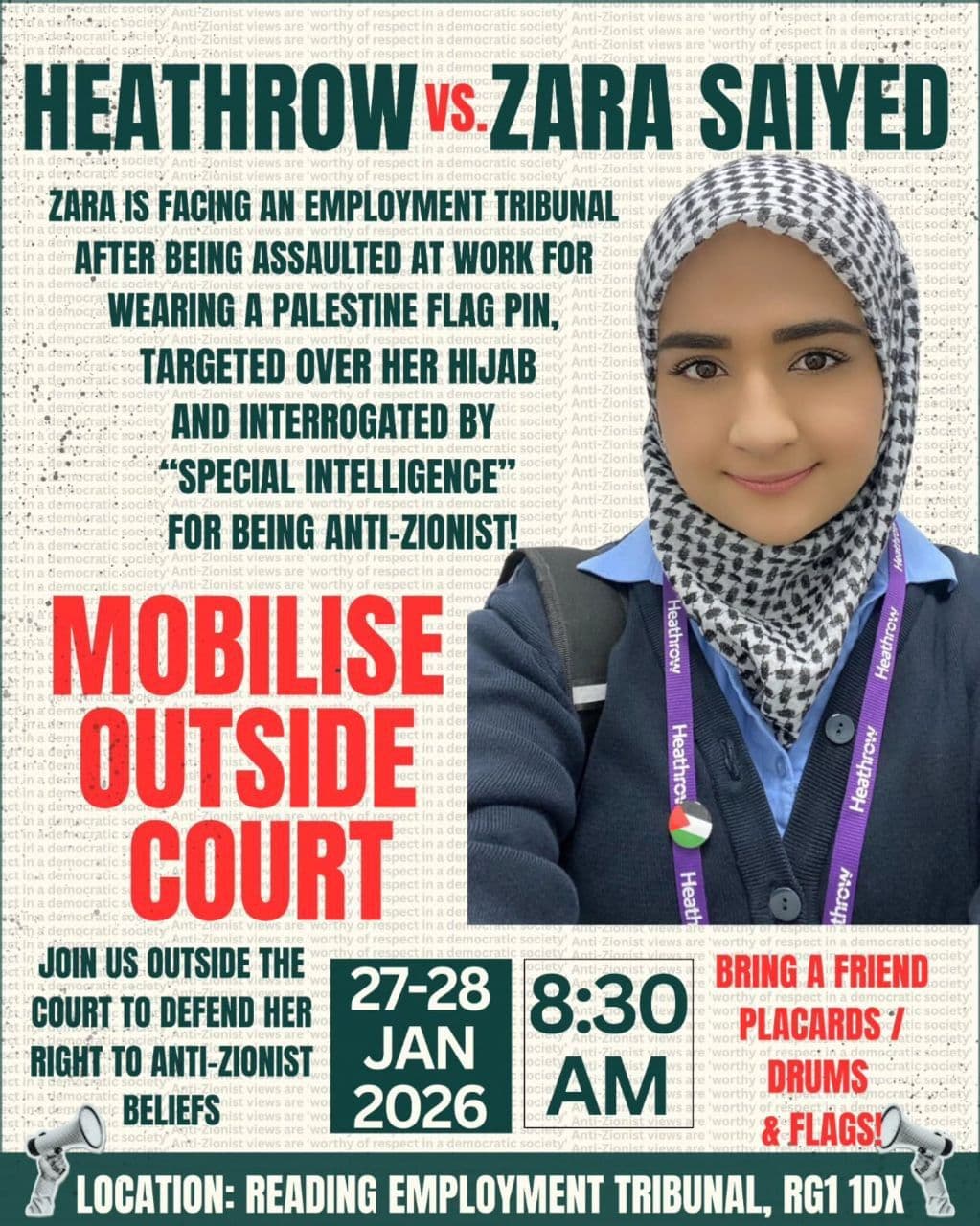 HEATHROW vS. ZARA SAIYED