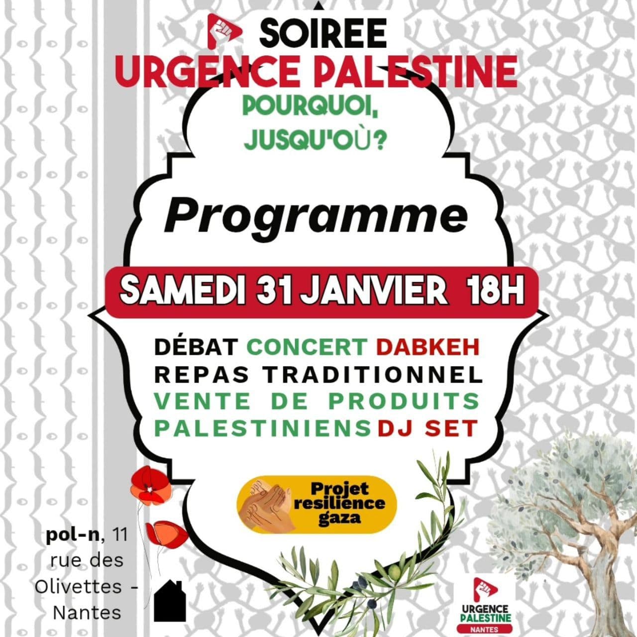 SOIREE URGENCE PALESTINE
