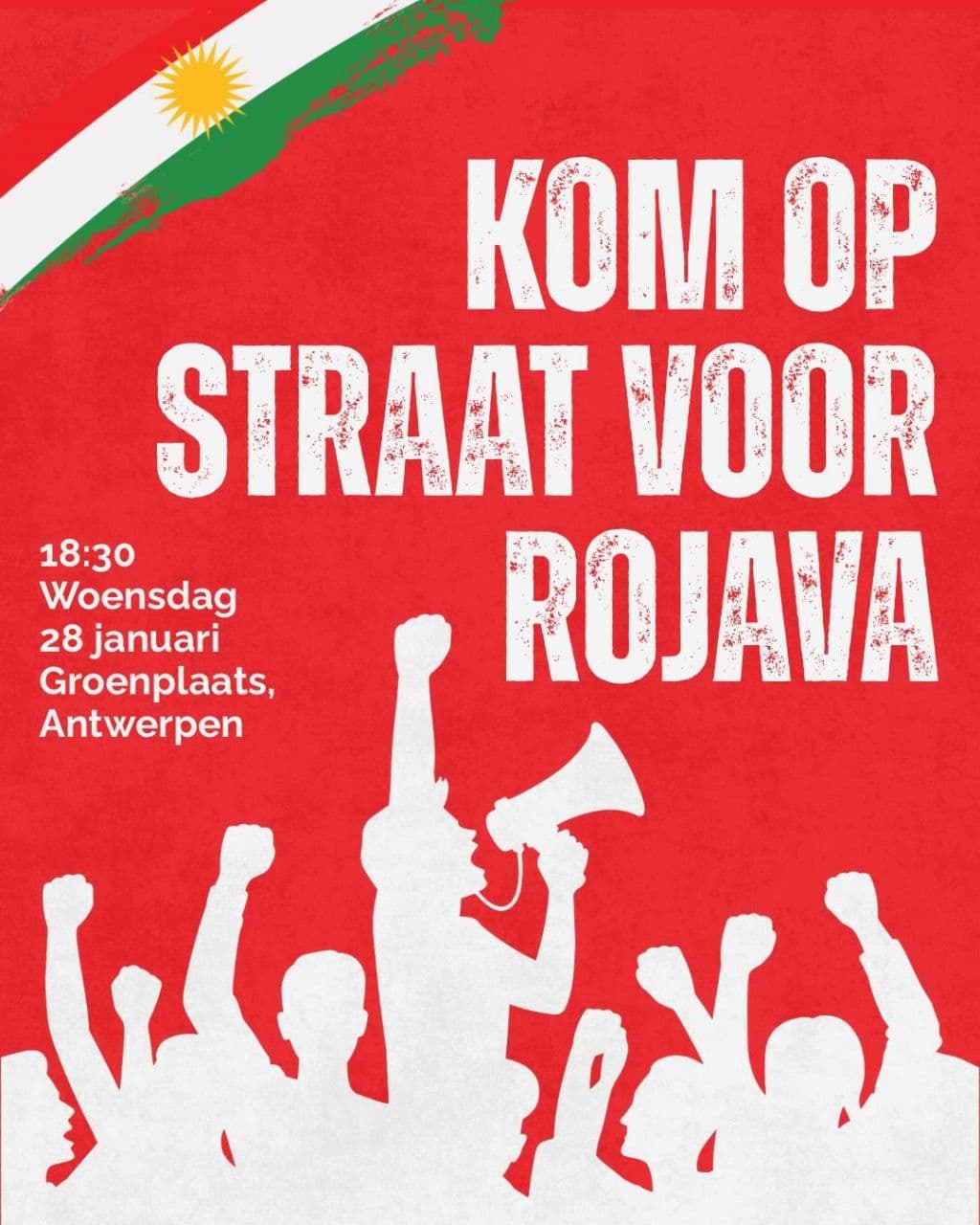 KOM OP STRAAT VOOR ROJAVA
