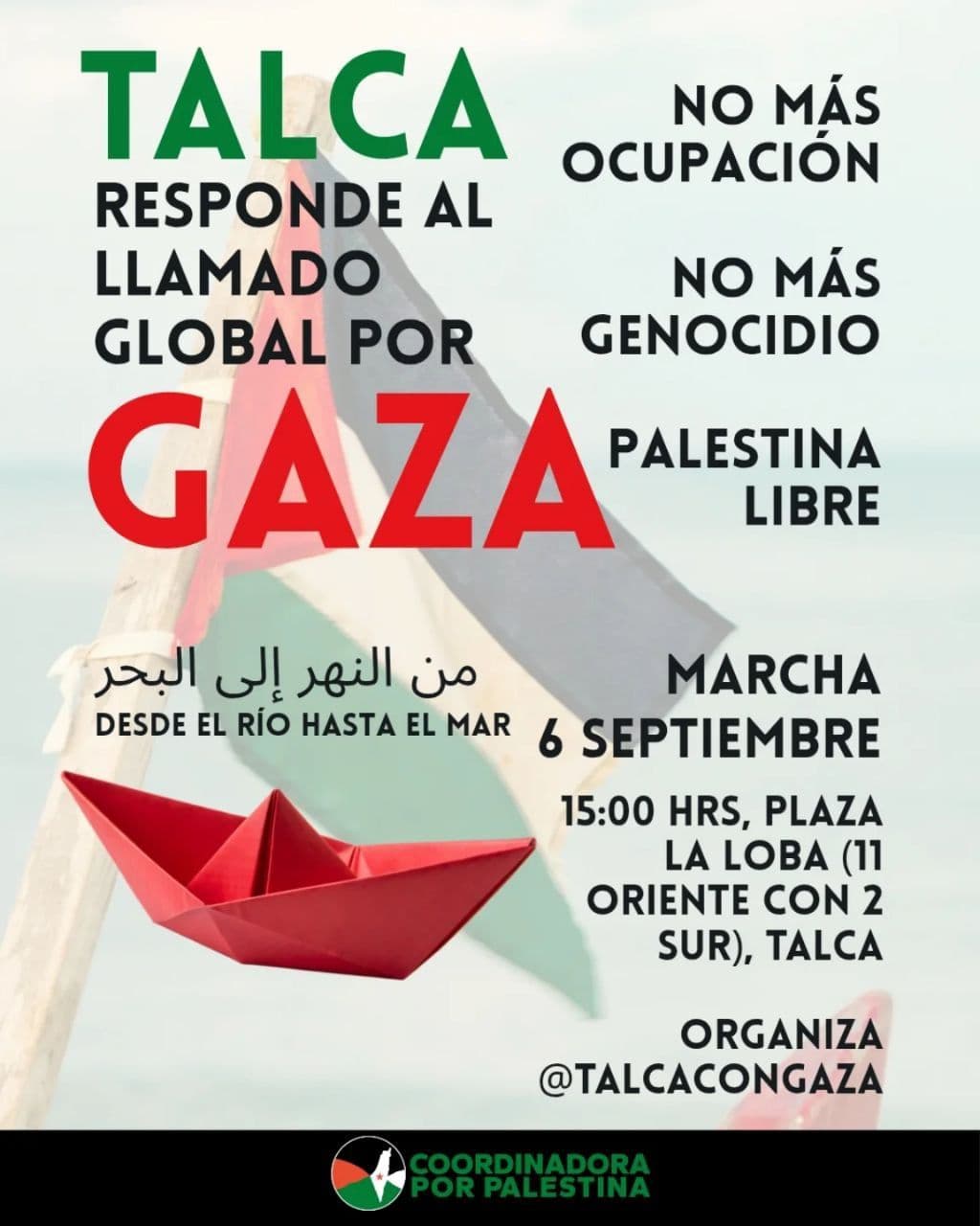 TALCA RESPONDE AL LLAMADO GLOBAL POR GAZA
