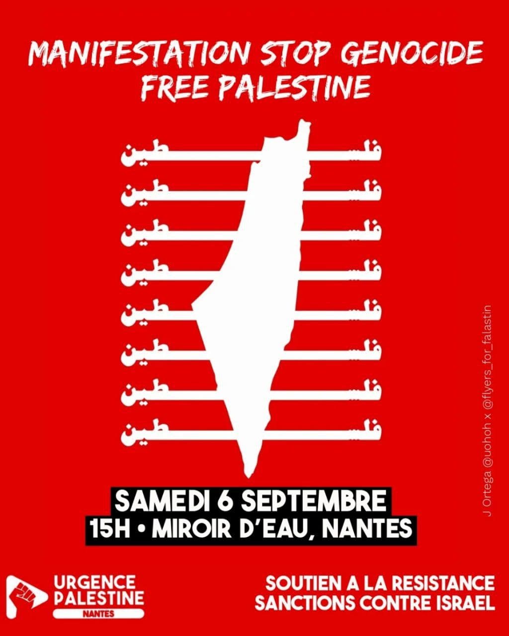 MANIFESTATION STOP GENOCIDE FREE PALESTINE