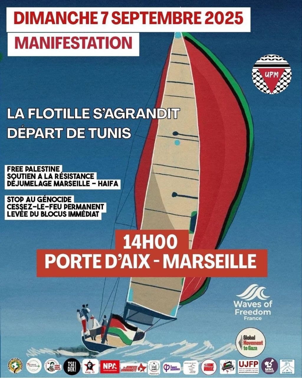 LA FLOTILLE S'AGRANDIT DÉPART DE TUNIS