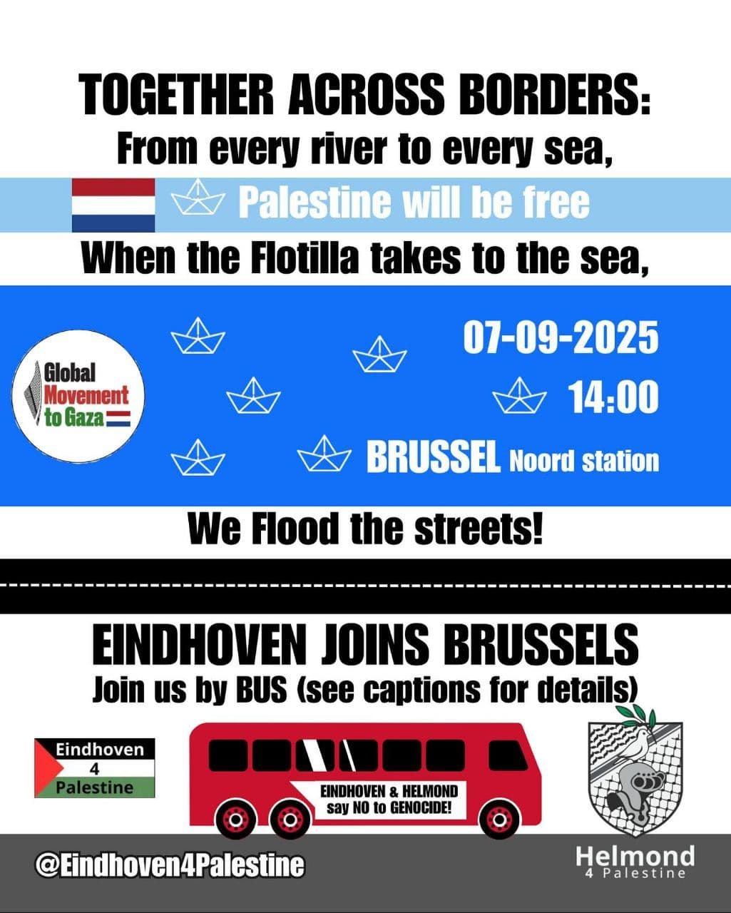 TOGETHER ACROSS BORDERS: From every river to every sea, Palestine will be free