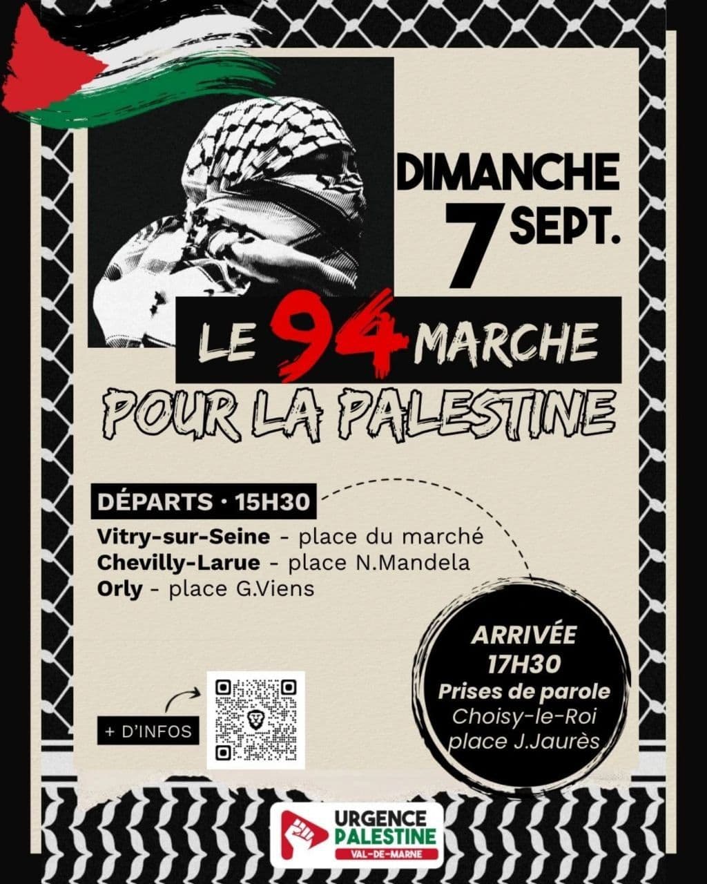 le 94 marche pour la Palestine !
