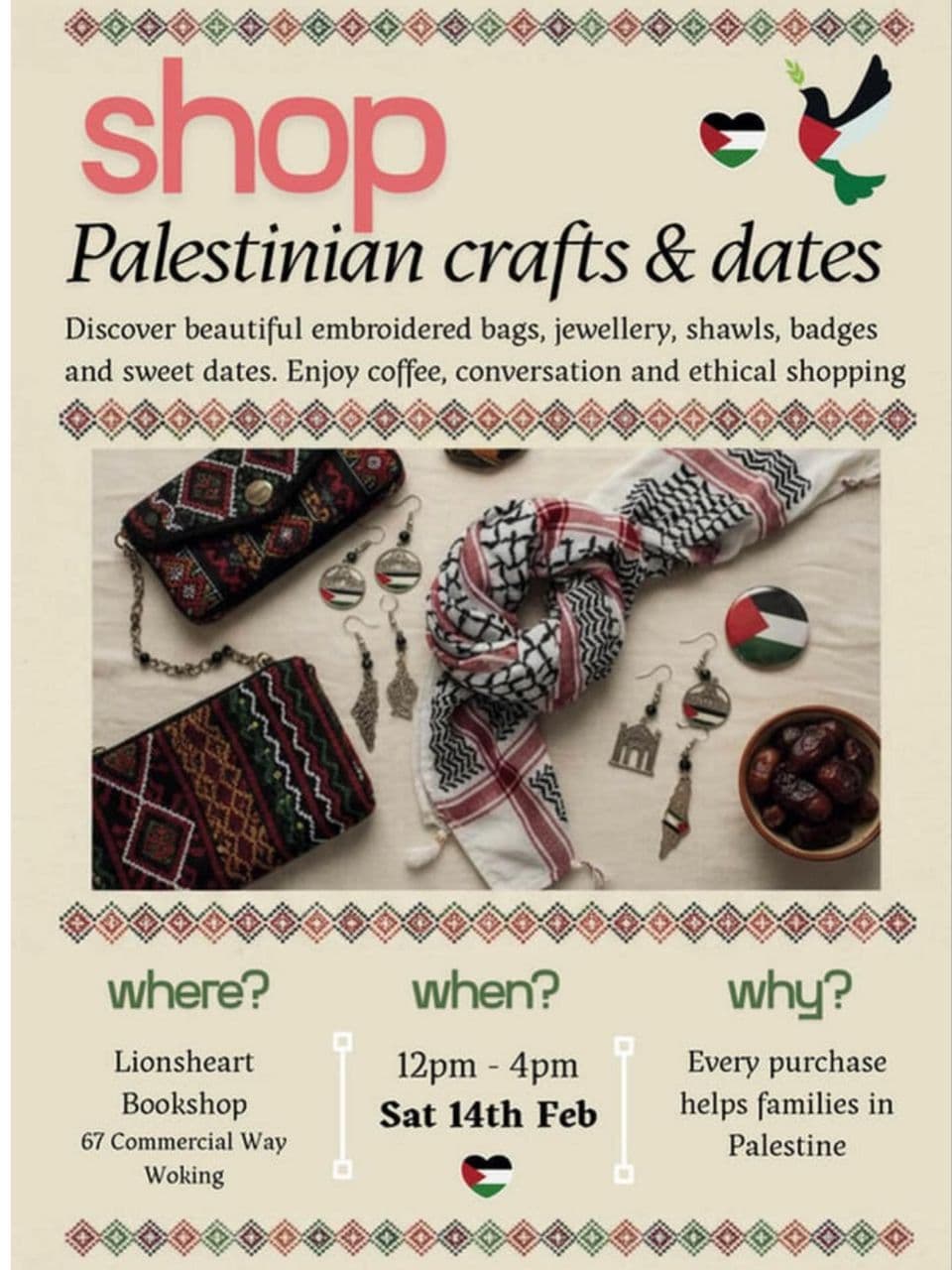 Shop Palestinian crafts & dates