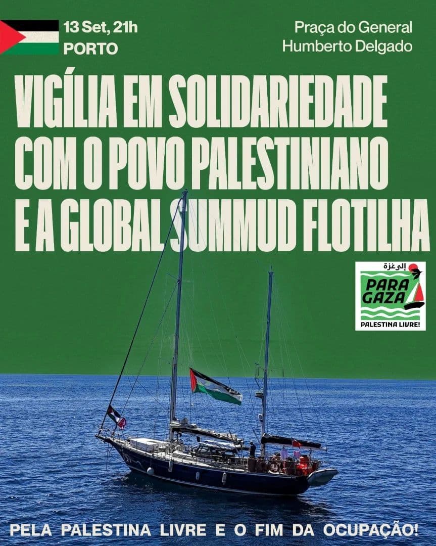 VIGÍLIA EM SOLIDARIEDADE COM O POVO PALESINIANO EA GLOBAL SUMMUD FLOULIA