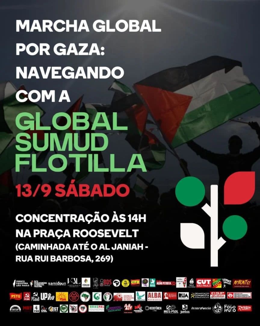 MARCHA GLOBAL POR GAZA: NAVEGANDO COM A GLOBAL SUMUD FLOTILLA
