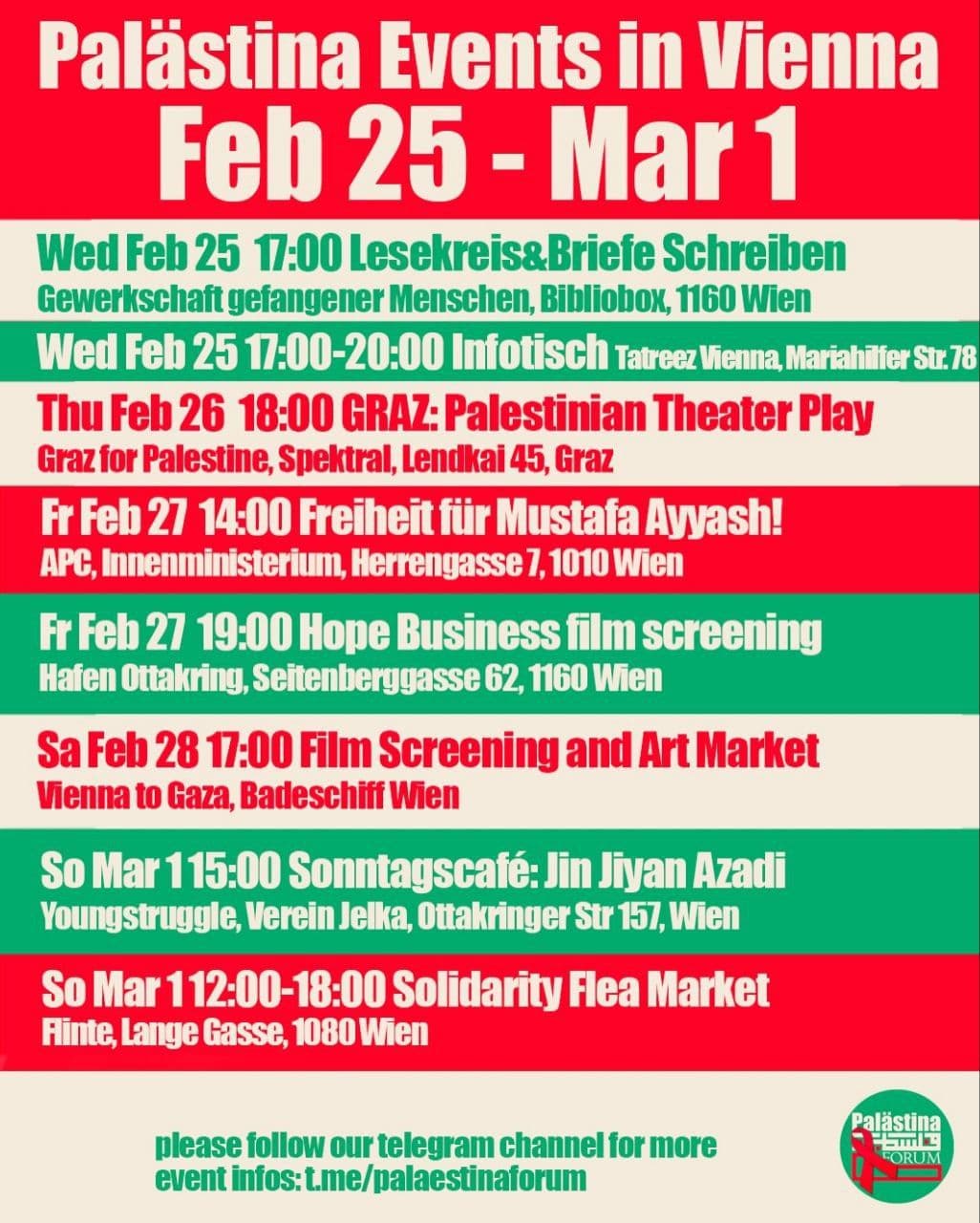 Palastina Events in Vienna / Vienna , 27 February 
