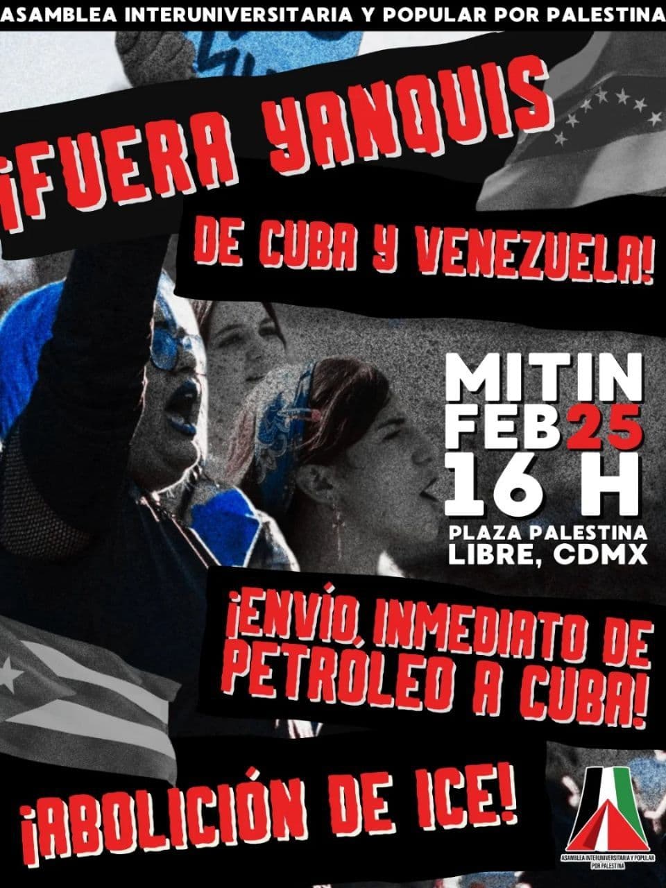 Mitin por cuba y Venezuela 