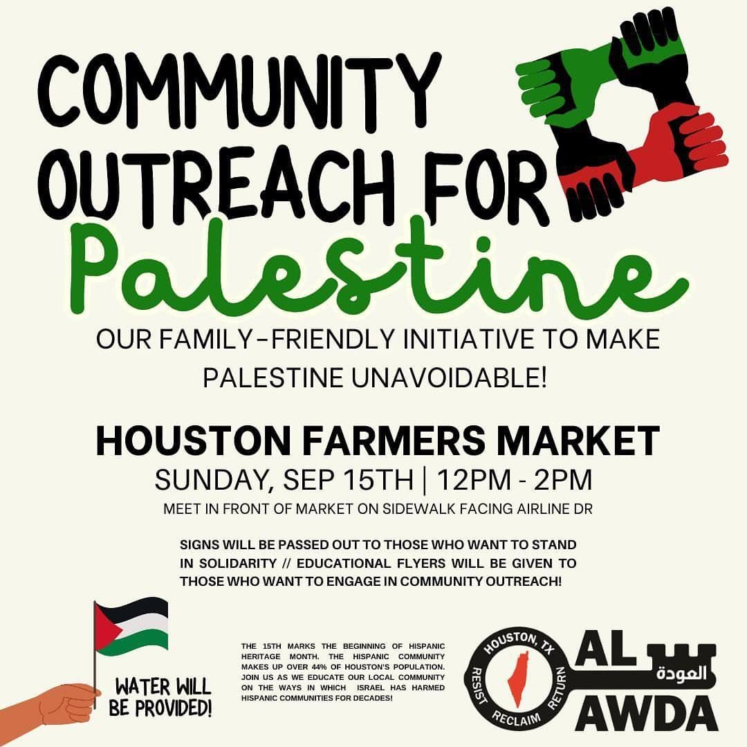 COMMUNITY OUTREACH FOR Palestine