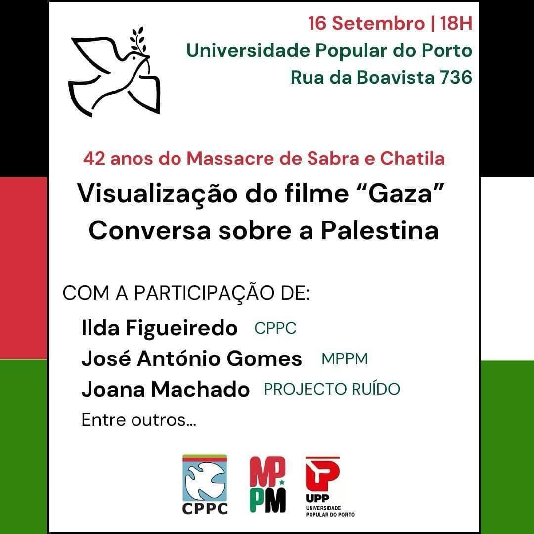 Visualização do filme "Gaza" Conversa sobre a Palestina