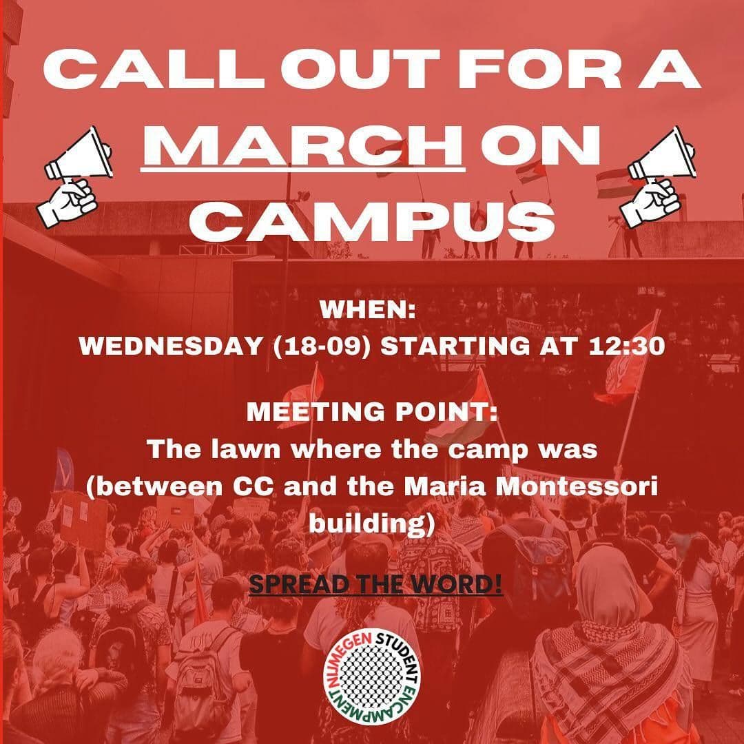 OUT FOR A MARCH ON CAMPUS