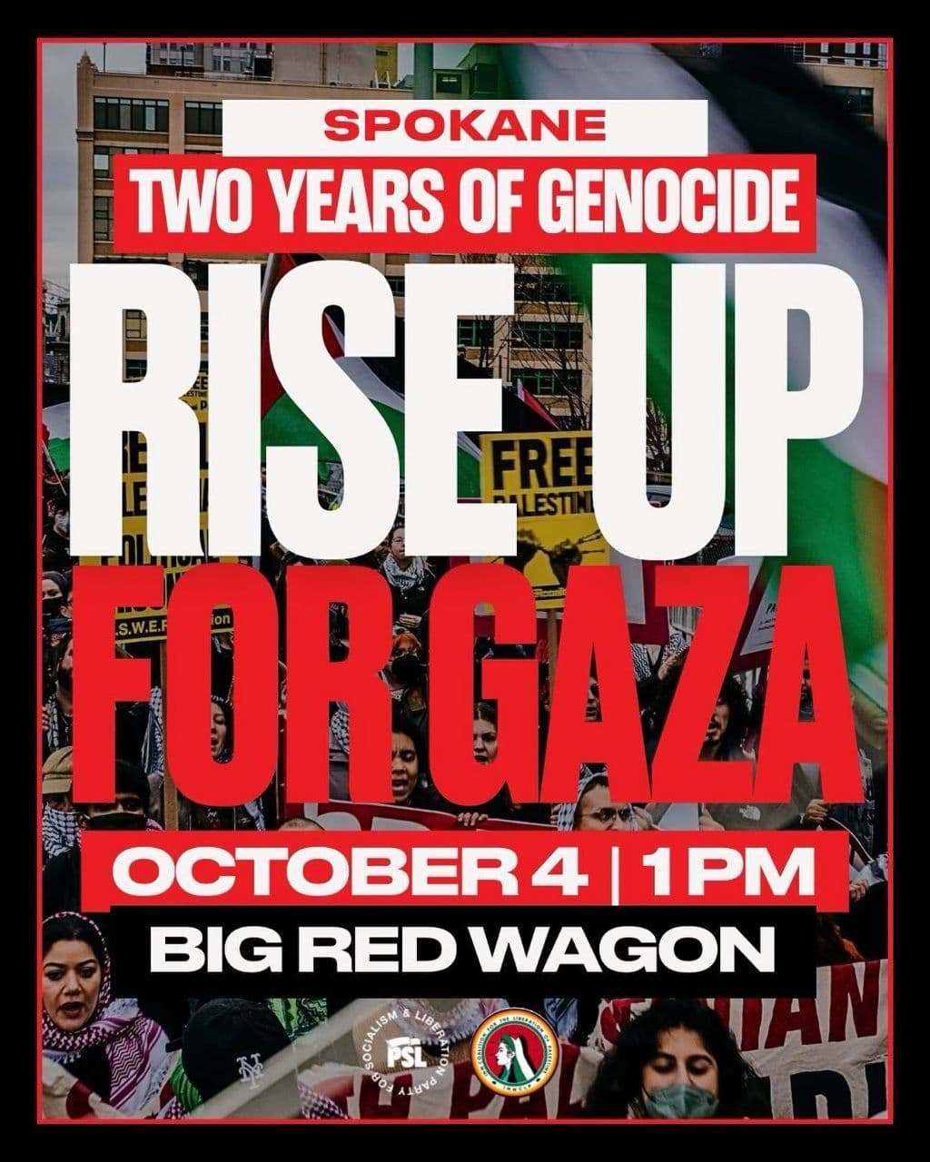 SPOKANE: TWO YEARS OF GENOCIDE: RISE UP FOR GAZA!