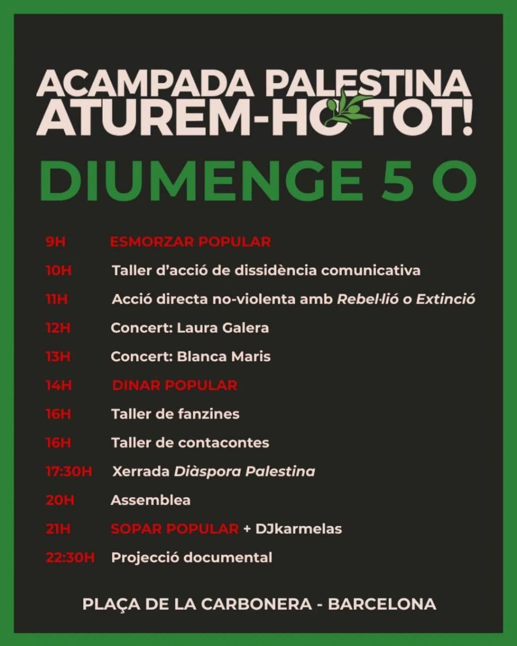 ACAMPADA PALESTINA ATUREM-HO TOT!