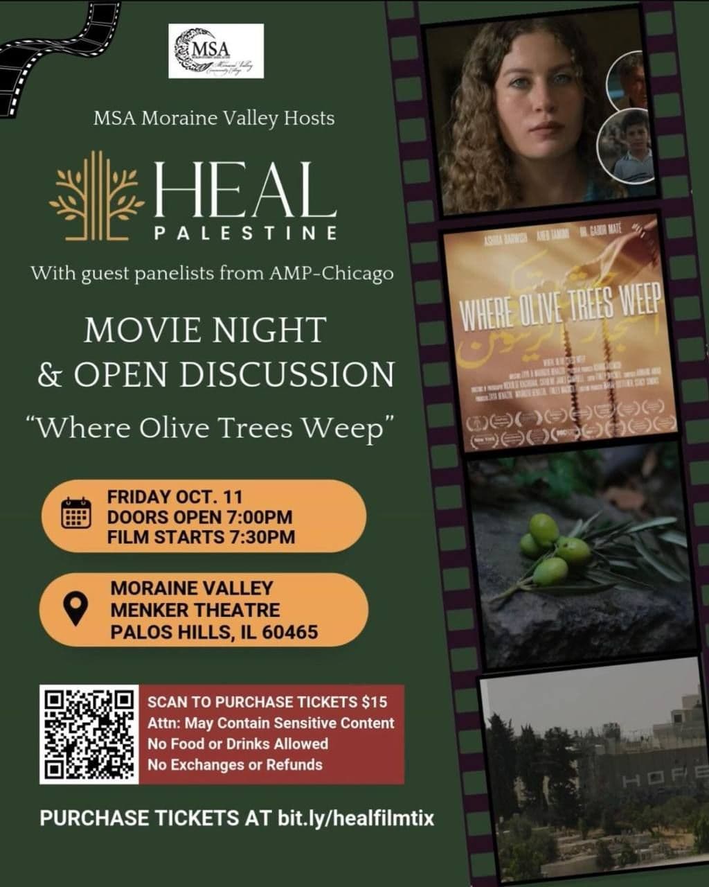 MOVIE NIGHT & OPEN DISCUSSION "Where Olive Trees Weep"