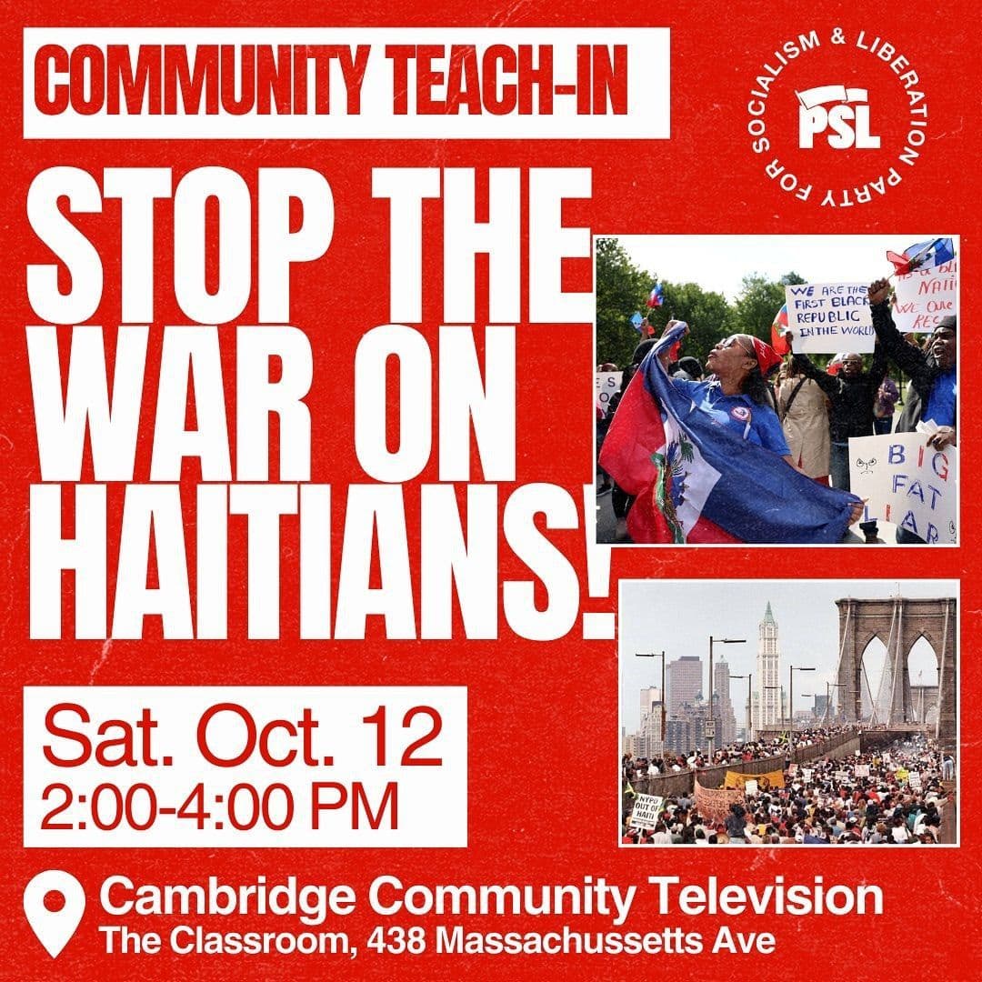 STOP THE WAR ON HAITIANS!