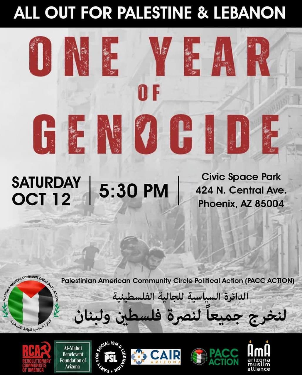 ONE YEAR OF GENOCIDE