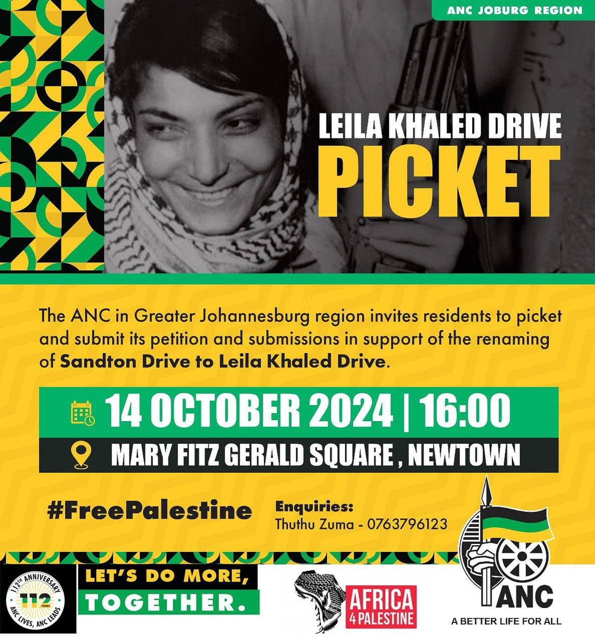 LEILA KHALED DRIVE PICKET