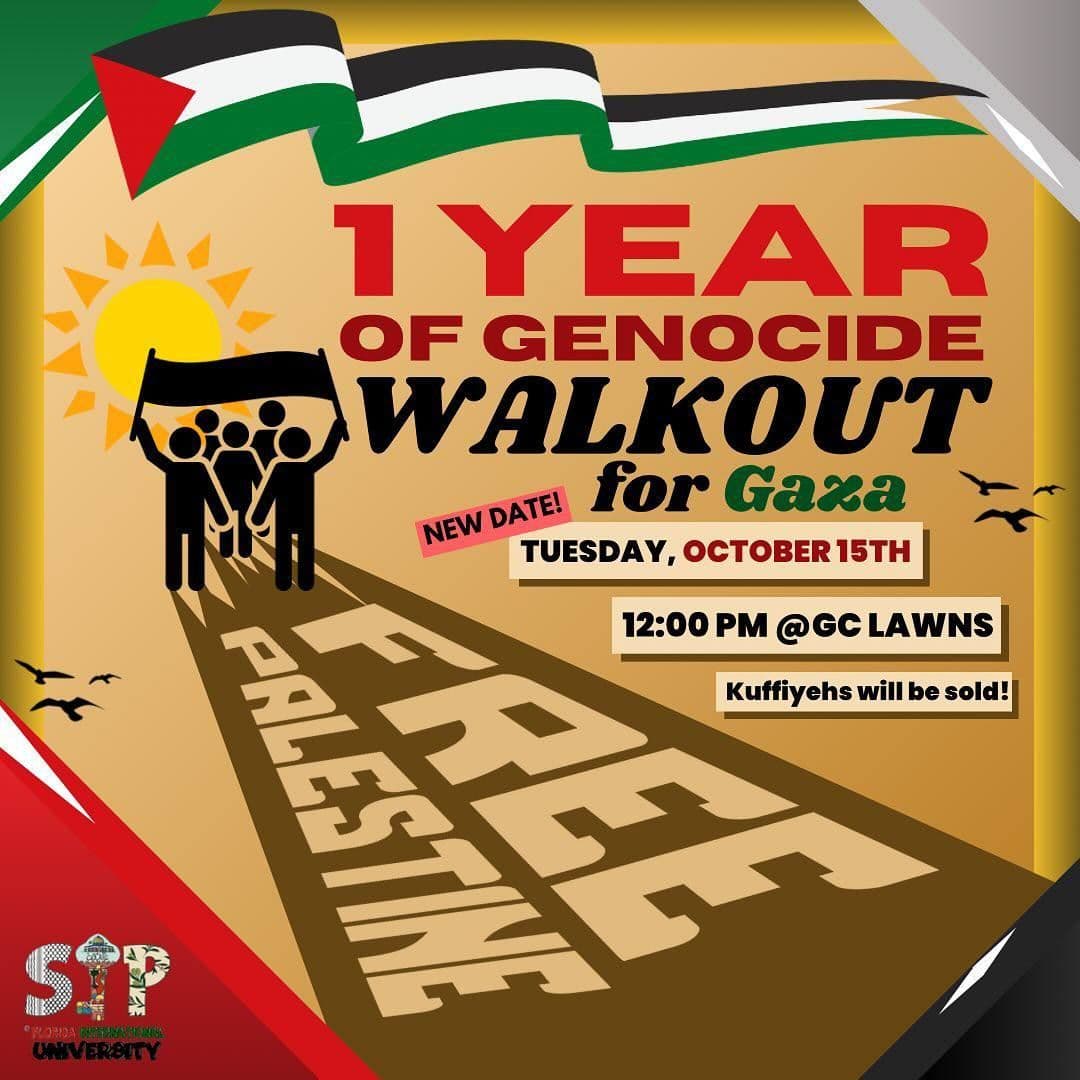 1 YEAR OF GENOCIDE WALKOUT for Gaza