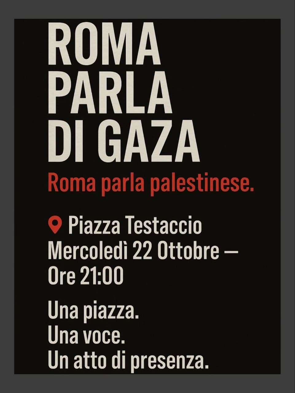 ROMA PARLA DI GAZA