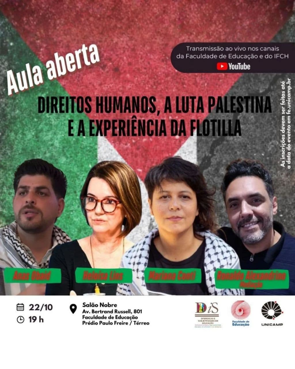 DIREITOS HUMANOS, A LUTA PALESTINA E A EXPERIÊNCIA DA FLOTILLA